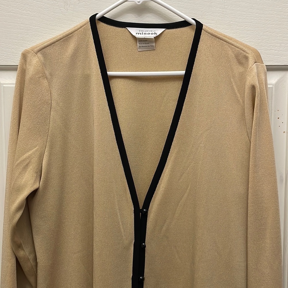 Exclusively Misook Button Front Cardigan Sweater … - image 3